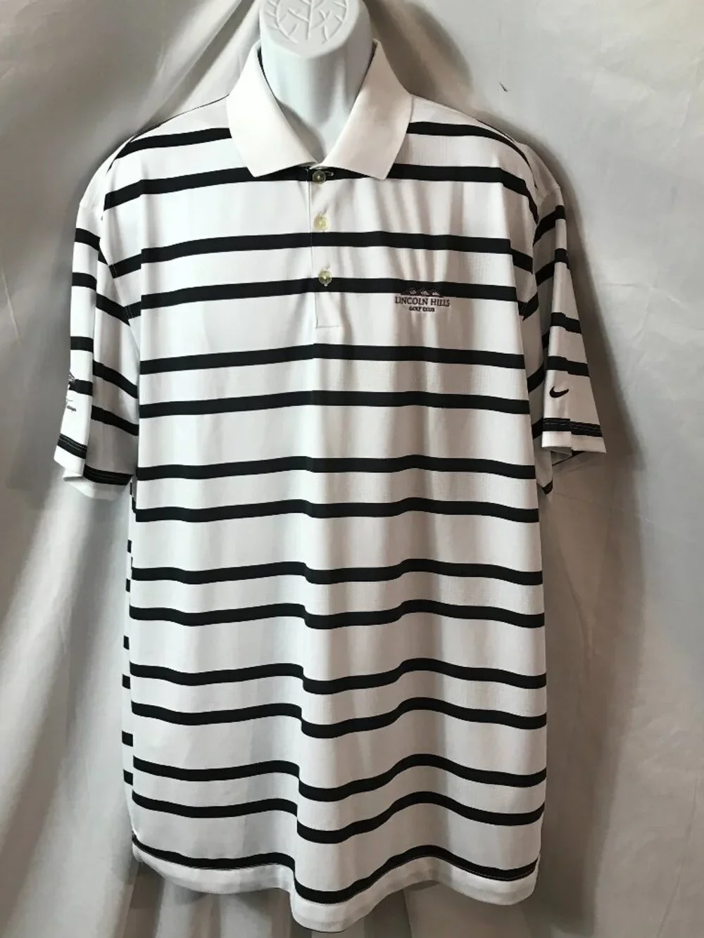 Nike Lincoln Golf Club Activewear Athletic Sport Cut Polo Shirt